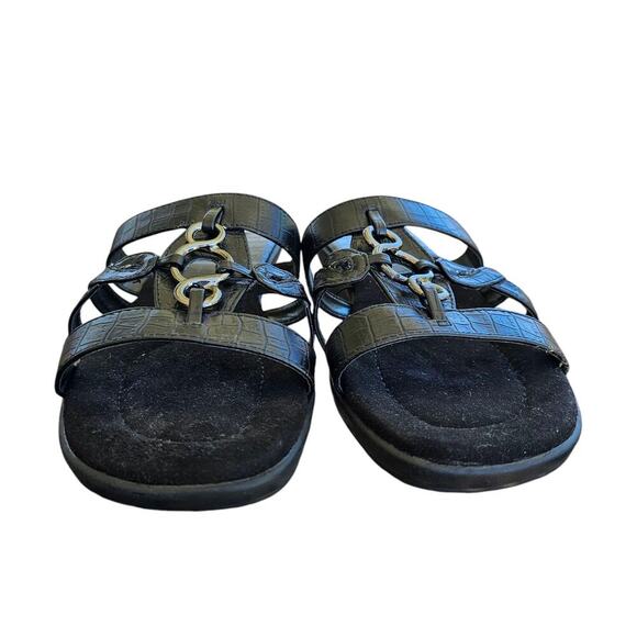 Easy Street Torrid Sandal Black Crocodile Size 11 - Picture 4 of 7